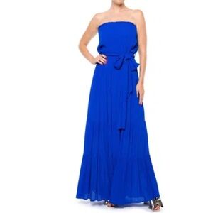 Meghan LA Vibrant Blue Strapless Dress